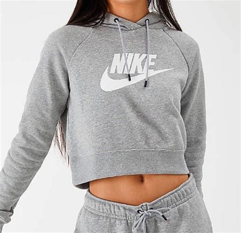 nike cropped hoodie weiß|Nike crop top hoodie outfit.